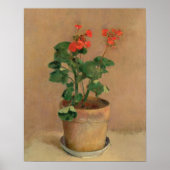 Poster Geraniums dans un pot, c.1905 (huile sur toile) (Devant)
