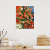 Poster Geraniums et chats de Pierre Renoir (Cuisine)