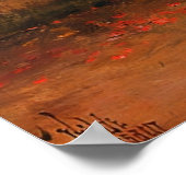 Poster Geraniums rouges impressionnisme (Coin)