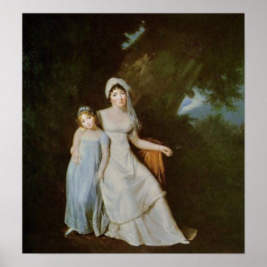Poster Gérard - Mme De Stael Avec Sa Fille Albertine (Devant)
