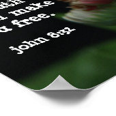 Poster Gerbera Daisy avec Verse des Écritures (john 8:32) (Coin)