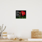 Poster Gerbera Daisy avec Verse des Écritures (john 8:32) (Cuisine)