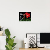 Poster Gerbera Daisy avec Verse des Écritures (Luc 4:4) (Bureau à domicile)
