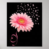 Poster Gerbera Daisy Fleur Ruban Pollen Cancer du sein M (Devant)