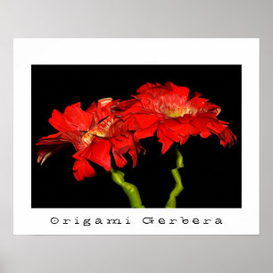 Poster Gerbera d'origami