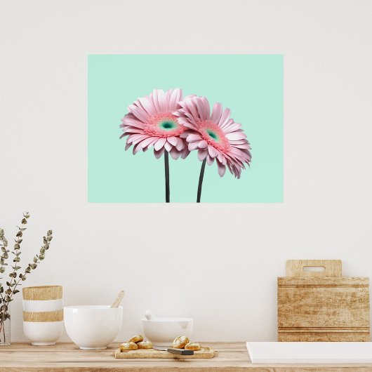 Poster Gerbera Rose Daisies (Cuisine)