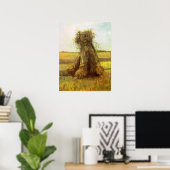 Poster Gérbes de blé par Vincent van Gogh (Bureau à domicile)