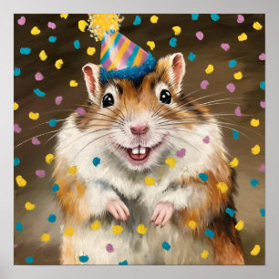 Poster Gerbil confetti mongol