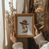 Poster Gerbil Portrait Peinture Souris Art Hamster Rodent