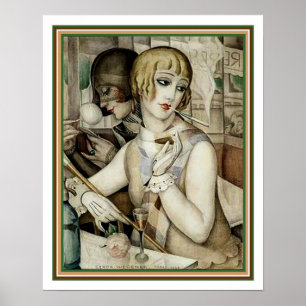 Poster Gerda & Lili  #2 Art Deco Print 16 x 20