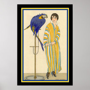 Poster Gerda Wegener - 1914 Art Deco Fashion Ad-13x19