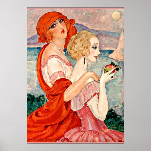Poster Gerda Wegener - Sur la Route d'Anacapri (Devant)