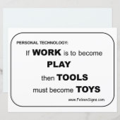 Poster - Gereedschap / Speelgoed (Voorkant / Achterkant)