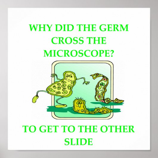 POSTER GERM BIOLOGY RESEARCH JOKE (Devant)