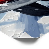 Poster German Shepherd Christmas Red Truck Holiday (Coin)