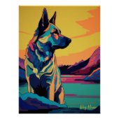 Poster German Shepherd Dog 003 - Bruno Pokopen (Devant)