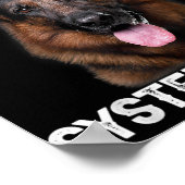 Poster German Shepherd Dog Ears Up System Armed T Shirt (Coin)