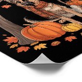Poster German Shepherd Dog Fall Scarf Pumpkin Autumn Than (Coin)