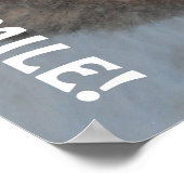 Poster German Shepherd in the Snow glimlachen (Hoek)