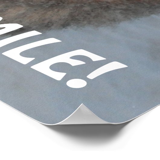 Poster German Shepherd in the Snow glimlachen (Hoek)