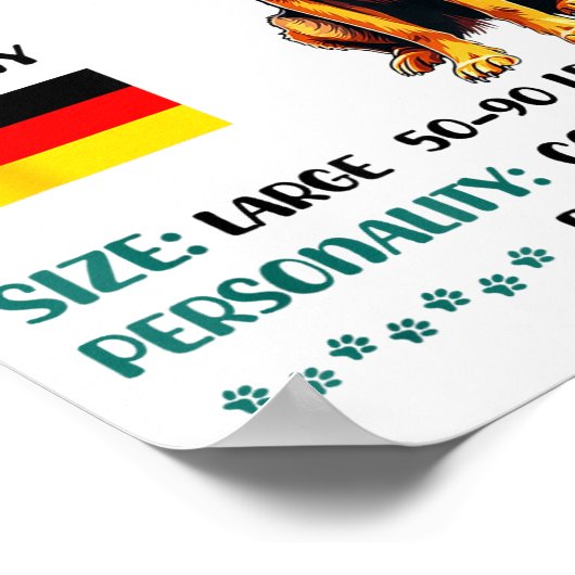 Poster German Shepherd Origin Funny German Shepherd Lover (Coin)