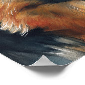 Poster German shepherd portrait watercolor (Coin)