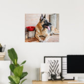 Poster German Shepherd Resting (Bureau à domicile)