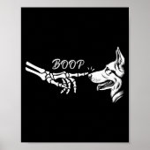 Poster German Shepherd Skeleton Hand Boop Halloween Pet W (Devant)