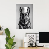 Poster German Shepherd Toilet Paper Roll, Funny Bathroom (Bureau à domicile)