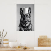 Poster German Shepherd Toilet Paper Roll, Funny Bathroom (Cuisine)