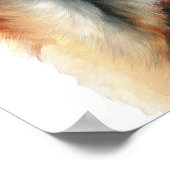 Poster German shepherd turns his head watercolor (Coin)