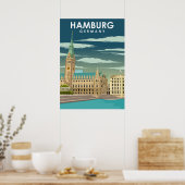 Poster Gérmany European City Travel Illustration (Cuisine)