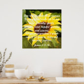 Poster germes de la Bible de paix verset Jacques 3:17-18 (Cuisine)