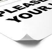 Poster Germes Parlent de l'affiche de lavage de mains (Coin)