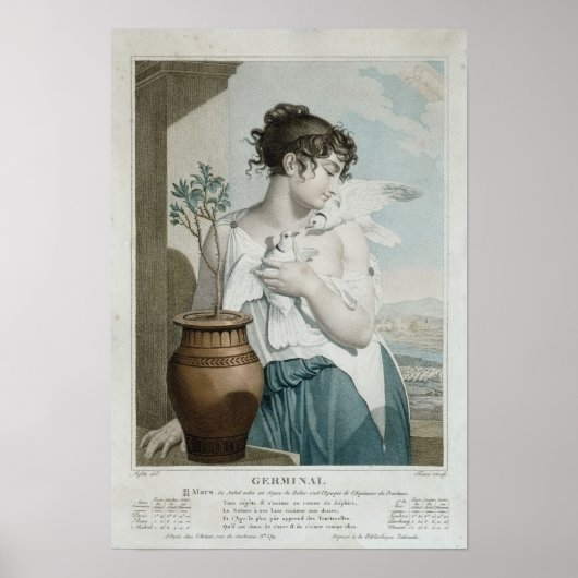 Poster Germinal, septième mois du calendrier républicain (Devant)