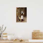 Poster Gérôme - Arnaut Avec Deux Chiens Whippets 1867 (Cuisine)