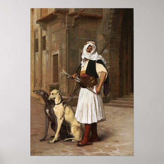 Poster Gérôme - Arnaut Avec Deux Lévriers 1867 (Devant)