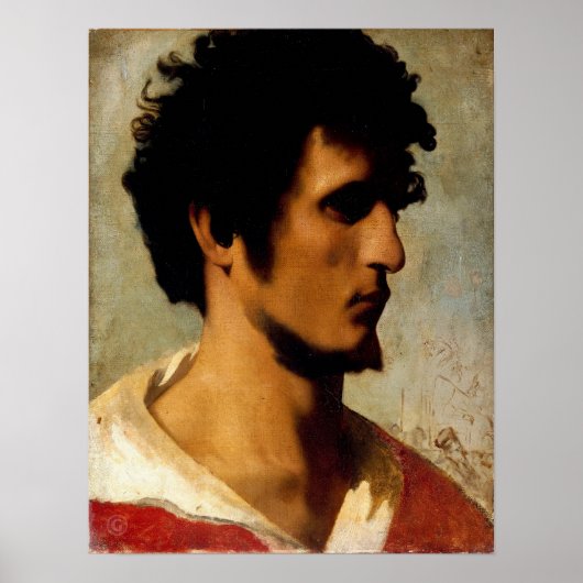 Poster Gérôme - Chef D'Un Paysan, Campagne Romaine 1844 (Devant)