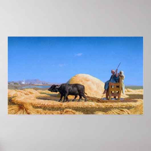 Poster Gérôme - Les batteurs de blé d'Égypte (Devant)