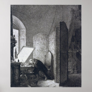 Poster Gérôme - Rembrandt Dans Son Atelier