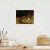 Poster Gérôme - Tigre et petits (Cuisine)