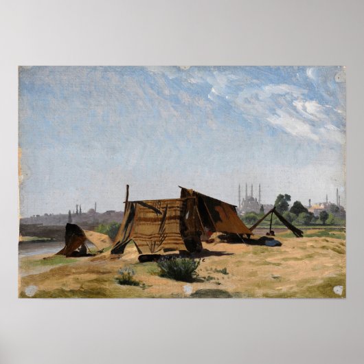 Poster Gérôme - Un campement devant Constantinople (Devant)