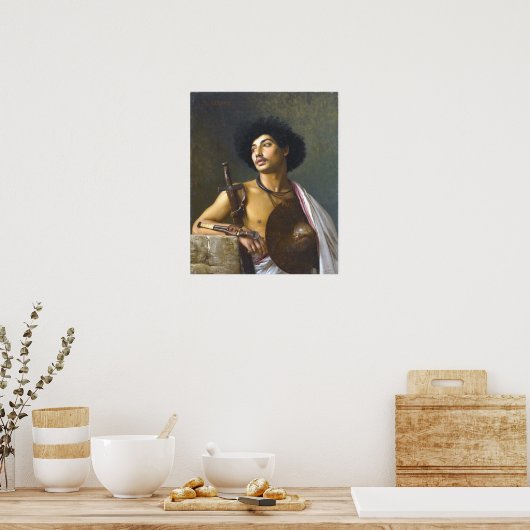 Poster Gérôme - Un guerrier de Bischari (Cuisine)