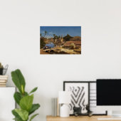 Poster Gérôme - Vue De Medinet El Fayoum (Bureau à domicile)