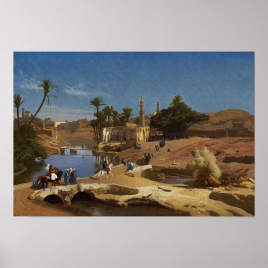 Poster Gérôme - Vue De Medinet El Fayoum (Devant)
