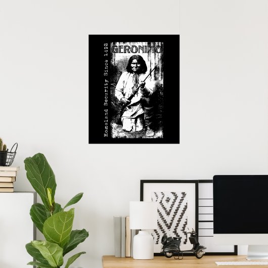 Poster Geronimo Art Native American Apache Illustration (Bureau à domicile)