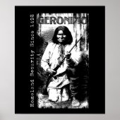 Poster Geronimo Art Native American Apache Illustration (Devant)