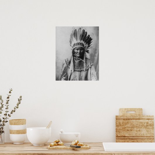Poster 'Geronimo avec coiffure' (Cuisine)