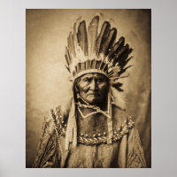 Geronimo en robe de tête