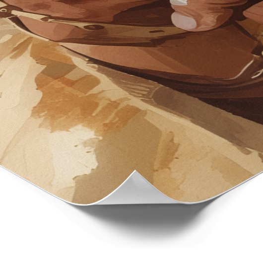 Poster Geronimo Indian Chief Warrior Portrait (Coin)